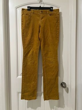 J. Crew City Fit Mustard Corduroy Straight Leg Pants size 31T